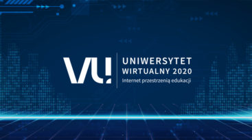 Logo i tytuł konferencji Uniwersytet Wirtualny 2020: Internet przestrzenią edukacji